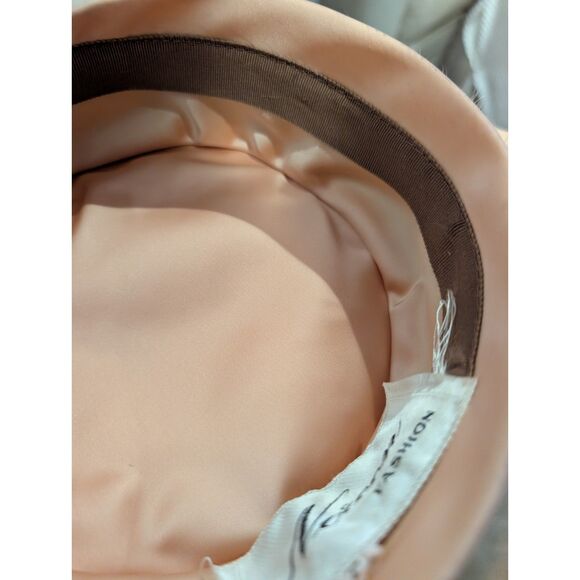 1965 Noreen Pillbox Hat w/ Veil • Satin & Fur‑Like Trim • Box + Receipt main image 12